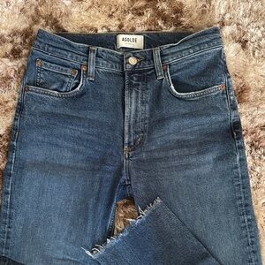 Agolde Dark Blue Ankle Jeans